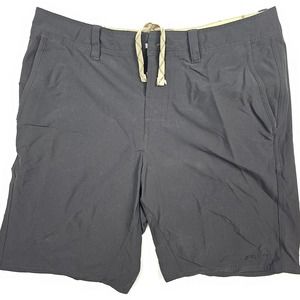 Patagonia Shorts Men's Size 34 Black Wavefarer Stretch Drawstring Buttoned